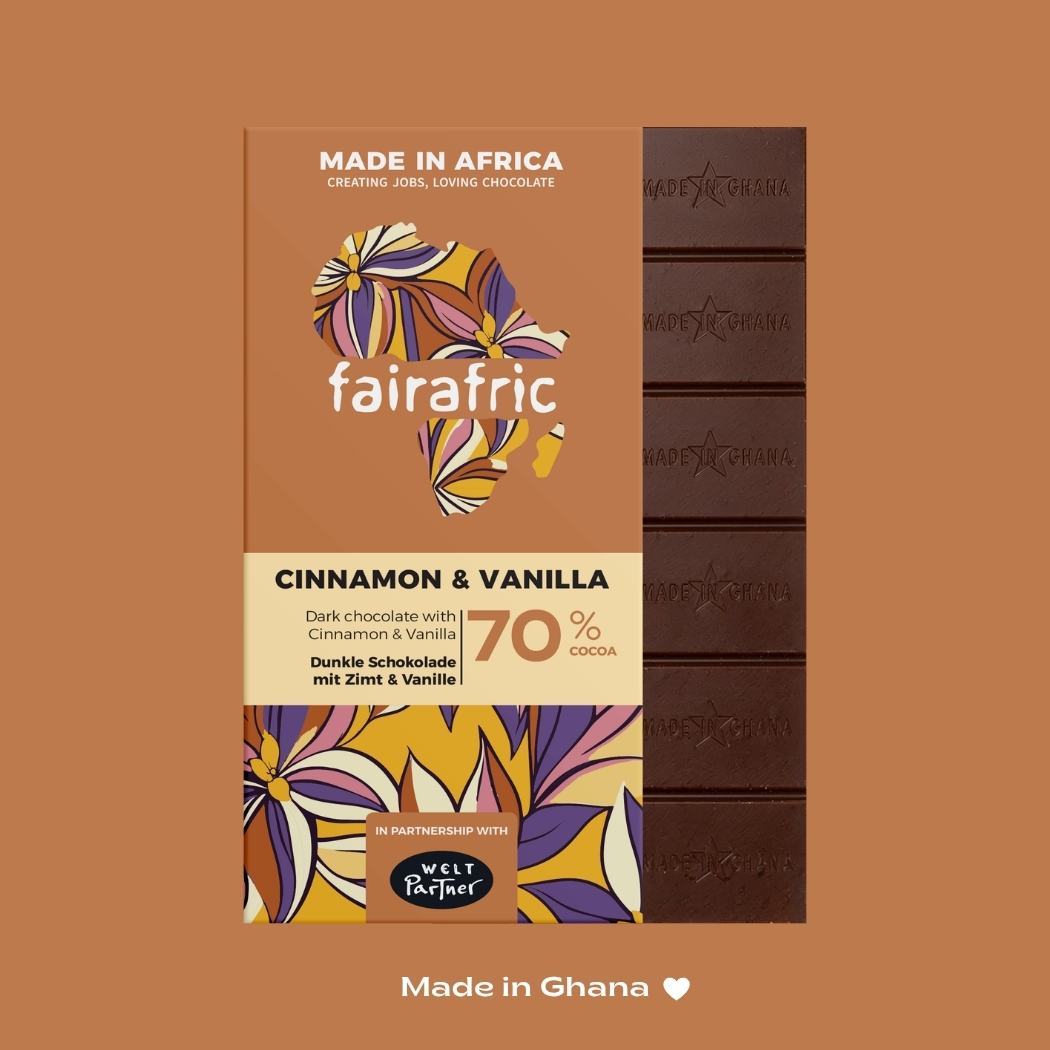 70% Organic Dark Chocolate with Cinnamon and Vanilla